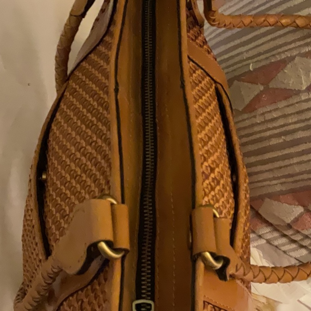 NWTS! Patricia Nash Rena Leather Woven Tassel Tote Bag - Picture 7 of 12